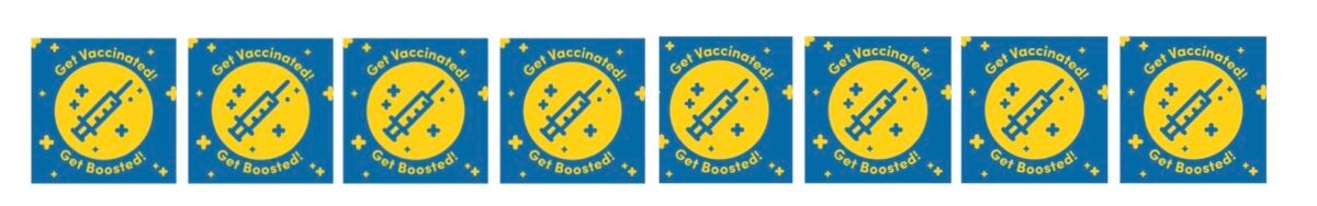 Get Vaccinated! Get Boostered! Image of Syringe